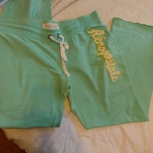 Mint green aeropostale sweat pants